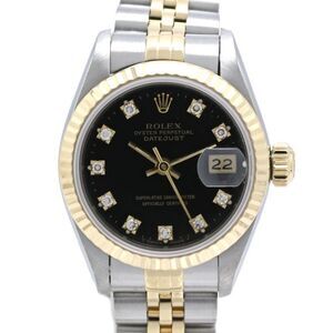 ROLEX Datejust 10P Diamond 69173G Women's Watch SSx18K Yellow Gold 40465